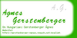 agnes gerstenberger business card